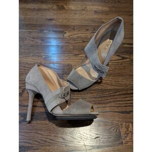 L.A.M.B Gwen Stefani Suede Peep Toe Pumps